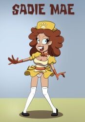 sadie_may_colt, monkeycheese, 1girls, aged_up, barefoot