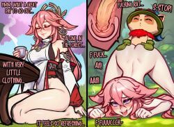 teemo, yae_miko, genshin_impact, hoyoverse, league_of_legends