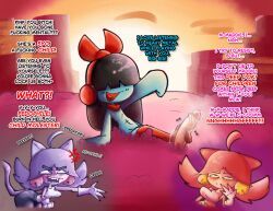 aqua_(deltarune), mad_mew_mew, mew_mew_(undertale), pink_(deltarune), deltarune