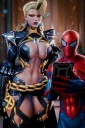 emma_frost, emma_frost_(marvel_rivals), emma_frost_(x-revolution), peter_parker, spider-man