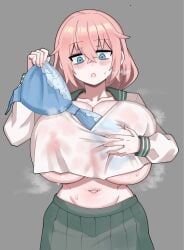 michinoku_komaro, seitokai_nimo_anawa_aru!, ytrall, 1girls, big_areola