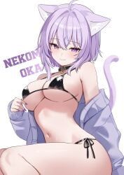 nekomata_okayu, hololive, nannung, 1girls, :3