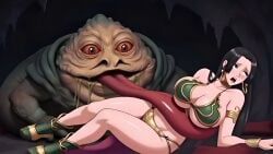 boa_hancock, jabba_the_hutt, one_piece, star_wars, jabbaman58