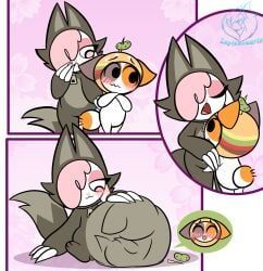 cheezborger_(chikn_nuggit), cofi_(chikn_nuggit), chikn_nuggit, lapizacuario, 2girls