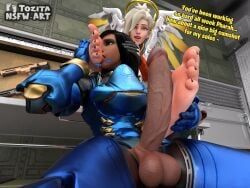 angela_ziegler, fareeha_amari, mercy, pharah, blizzard_entertainment