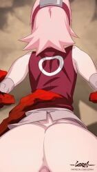 sakura_haruno, uzumaki_naruto, uzumaki_naruto_(four_tails_form), naruto, naruto_(series)