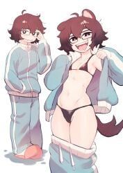 yoon_(colo), colo, colodraws, 1girls, adjusting_glasses