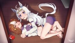 belno_light_(umamusume), oguri_cap_(umamusume), pocky, umamusume, umamusume:_cinderella_gray