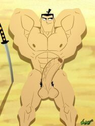 samurai_jack_(character), samurai_jack, vispaking, 1boy, above_view