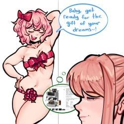 monika_(doki_doki_literature_club), sayori_(doki_doki_literature_club), doki_doki_literature_club, spicytown, 2girls