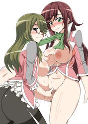 akana_rui, shoudou_kotoha, chousoku_henkei_gyrozetter, mikagami_sou, 2girls