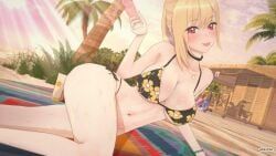 kitagawa_marin, sono_bisque_doll_wa_koi_wo_suru, yee.exe, 1girls, arm_support