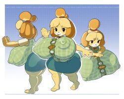 isabelle_(animal_crossing), animal_crossing, nintendo, nerobero0, 1girls