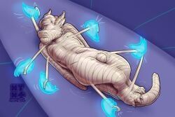 mythology, neatnick, anthro, arms_tied, ball_gag