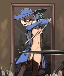 rapier_waifu_(centurii-chan), centurii-chan, breasts, coat, covered_nipples