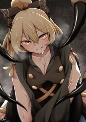 yamame_kurodani, touhou, scavia10, 1boy, 1boy1girl