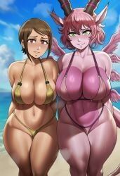 digimon_(species), hikari_yagami, holydramon, kari_kamiya, magnadramon