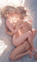 albedo_(genshin_impact), barbara_(genshin_impact), genshin_impact, 1boy, 1girls