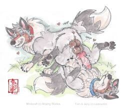jerry_(lookout3d), tom_(lookout3d), wolf_(minecraft), microsoft, minecraft