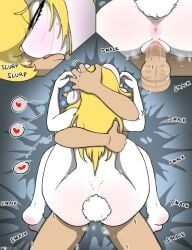 tosun, anthro, anus, blonde_hair, bodily_fluids