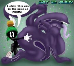 marvin_the_martian, xenomorph, alien_(franchise), looney_tunes, warner_brothers