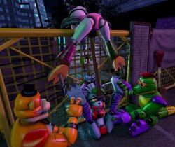 glamrock_chica, glamrock_freddy, roxanne_wolf, five_nights_at_freddy's, five_nights_at_freddy's:_security_breach