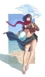 mikasa_ackerman, attack_on_titan, shingeki_no_kyojin, daradara_suyaaa, 1girls
