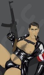 medic_(team_fortress_2), team_fortress_2, 1boy, bara, bdsm_harness