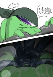 among_us_green, among_us, cum, slime, tentacle_penis