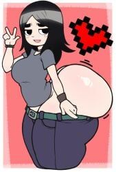 stacey_pilgrim, scott_pilgrim, thanuki, 1girls, ass