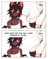batcat_(blairevt), catbat_(blairevt), blairevt, 2girls, anger_symbol