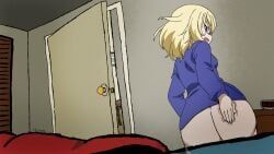 oshida_(girls_und_panzer), girls_und_panzer, thissave, 1boy, 1girl