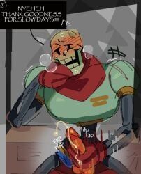 papyrus, undertale_(series), strapmercy, 1boy, balls