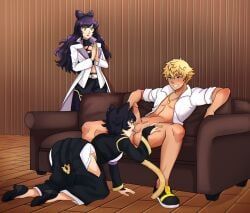 blake_belladonna, kali_belladonna, sun_wukong_(rwby), rwby, viz_media