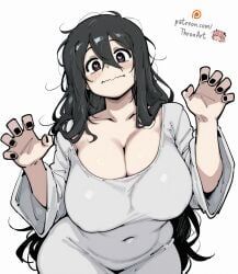 sadako_yamamura, the_ring, thronart, 1girl, black_eyes