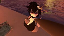 vrchat, mrhighvoice, ass, beach, beach_background