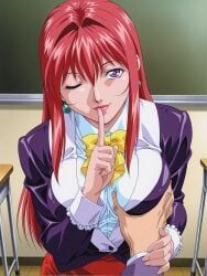 takashiro_hiroko, bible_black, 1boy, 1girls, aroused