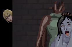parasite_in_city, pixel_factory, 1boy2girls, 1creature, 1monster