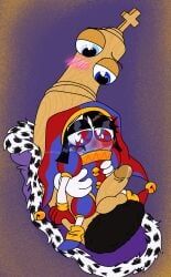 kinger_(the_amazing_digital_circus), pomni_(the_amazing_digital_circus), the_amazing_digital_circus, chimeracocks, 1boy1girl