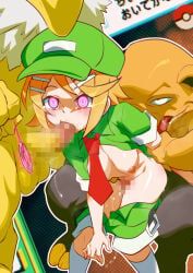 drowzee, hypno, kagamine_rin, picnicker_(pokemon), pokemon_(creature)