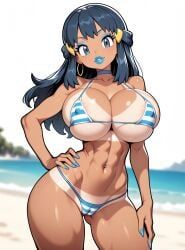 dawn_(pokemon), pokemon, 1girl, ass_visible_through_thighs, beach