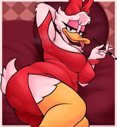 daisy_duck, disney, neodrani, 1girls, anatid