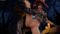 anubis_reaper, kiriko_(overwatch), reaper, witch_kiriko, overwatch