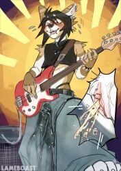 lameboast, 4_toes, 5_fingers, amplifier, anthro