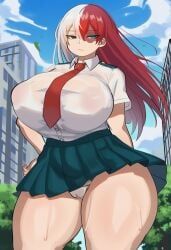 female_todoroki, shouto_todoroki, boku_no_hero_academia, my_hero_academia, bored