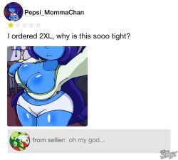 pepsiwoman, pepsi, thesoderaddict, big_breasts, blue_skin