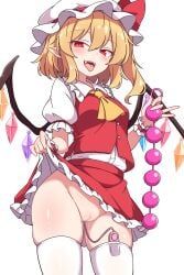 flandre_scarlet, touhou, korra_down, 1girl, anal_beads
