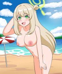 nonomi_(blue_archive), blue_archive, zenostriker, 1girls, beach