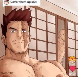 endeavor_(my_hero_academia), enji_todoroki, boku_no_hero_academia, my_hero_academia, leotordo_(leotordoart)