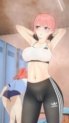 nakano_ichika, nakano_itsuki, adidas, go-toubun_no_hanayome, tezuka_productions